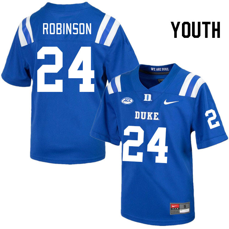 Youth #24 Kimari Robinson Duke Blue Devils College Football Jerseys Stitched Sale-Royal
